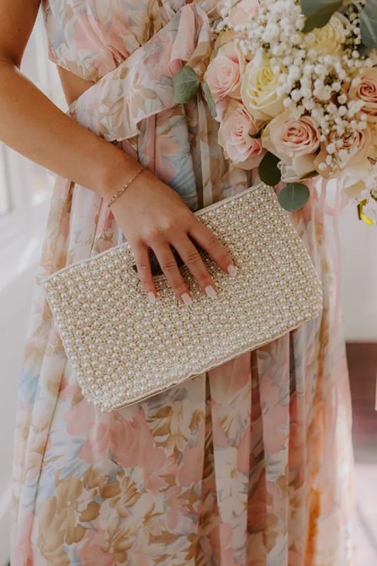 Sweet Moment Pearl Embellished Clutch sold by Impressions