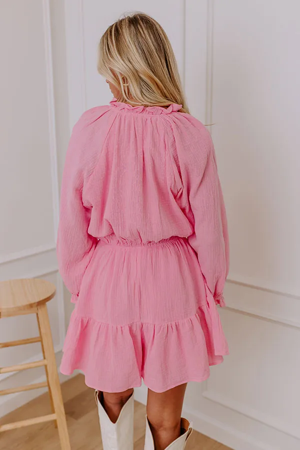 Spring Fling Front Tie Romper in Pink sold by Impressions product image thumbnail 5