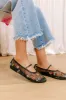 The Violet Mesh Embroidered Flats in Black sold by Impressions