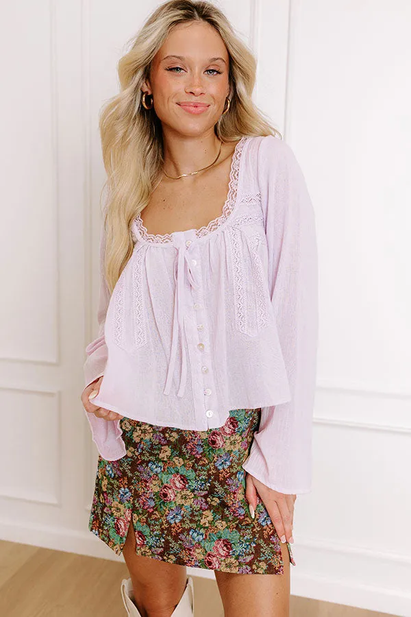 Boho Energy Lace Top in Dusty Purple sold by Impressions product image thumbnail 3