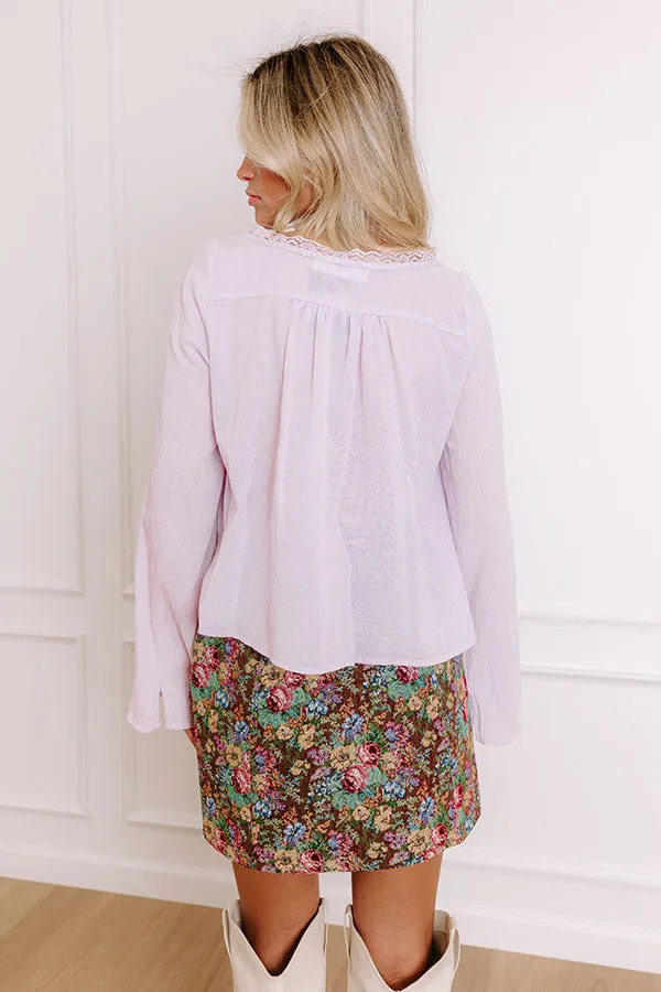 Boho Energy Lace Top in Dusty Purple sold by Impressions product image thumbnail 5