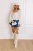 Boho Energy Lace Top in Cream sold by Impressions