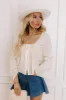 Boho Energy Lace Top in Cream sold by Impressions