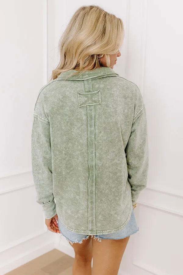 Timeless Classic Mineral Wash Tee in Sage sold by Impressions product image thumbnail 4