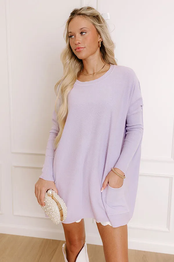 Always Cozy Sweater Top in Lavender sold by Impressions product image thumbnail 2