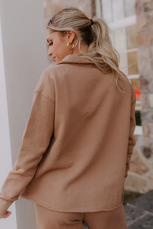 Cozy Cues Sweatshirt in Camel sold by Impressions product image thumbnail 5