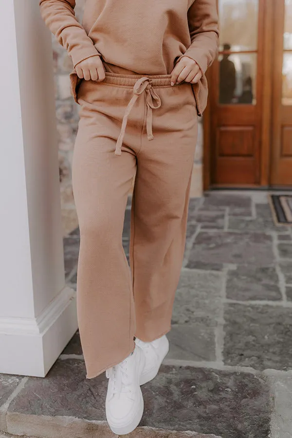 Cozy Cues High Waist Wide Leg Pants in Camel sold by Impressions product image thumbnail 3