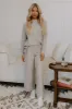 Small Town Bistro High Waist Knit Pants in Warm Taupe sold by Impressions