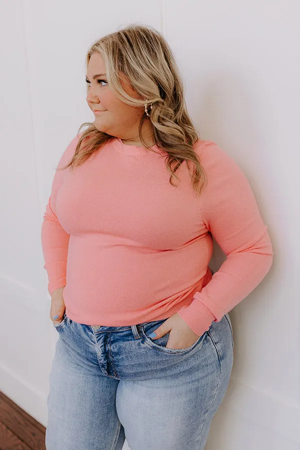 Breezy Chic Knit Sweater Top in Bubblegum Pink Curves sold by Impressions product image thumbnail 2