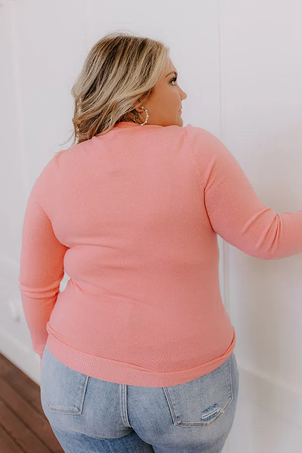 Breezy Chic Knit Sweater Top in Bubblegum Pink Curves sold by Impressions product image thumbnail 4