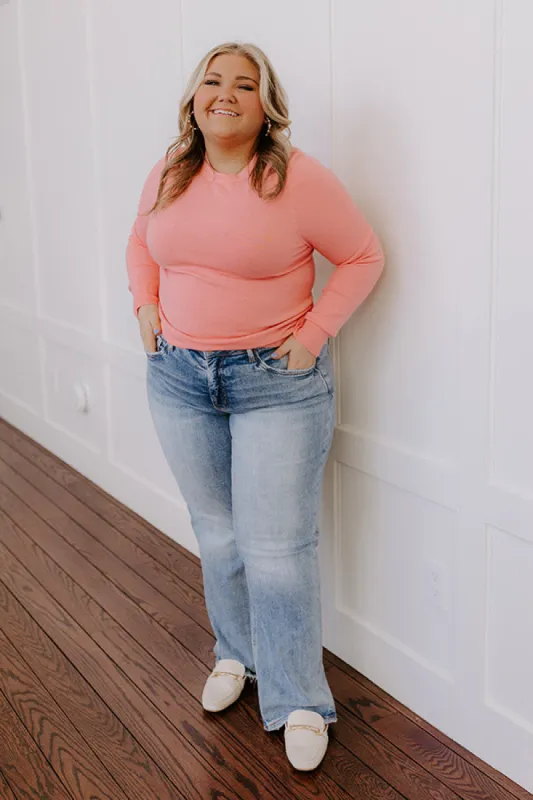 Breezy Chic Knit Sweater Top in Bubblegum Pink Curves sold by Impressions
