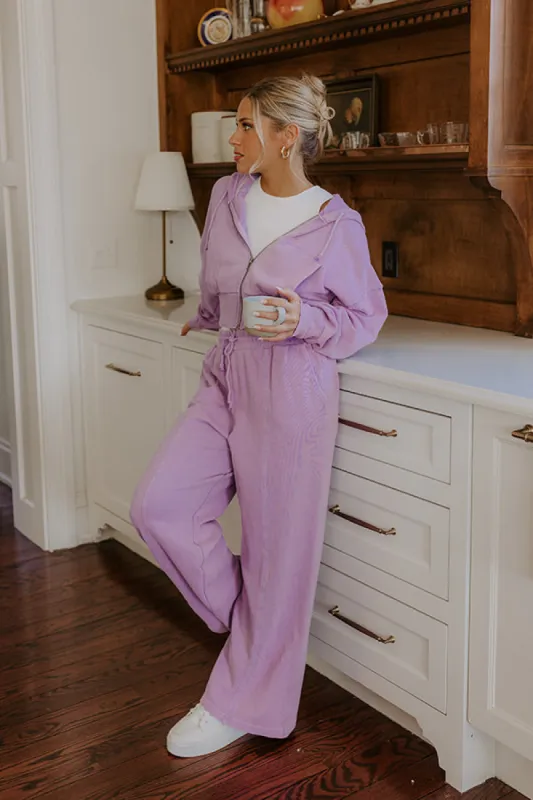 Road Trip Ready Vintage Wash Crop Sweater in Dusty Purple sold by Impressions
