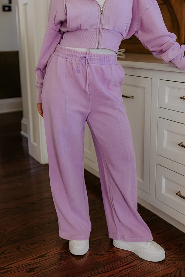 Road Trip Ready High Waist Vintage Wash Pants in Dusty Purple sold by Impressions product image thumbnail 2