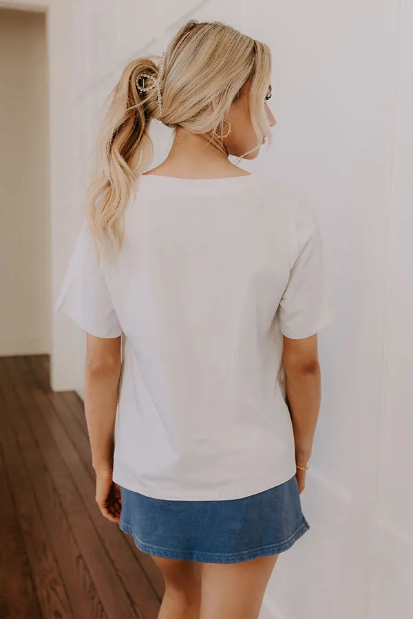 Casual Cues Tee in White sold by Impressions product image thumbnail 4