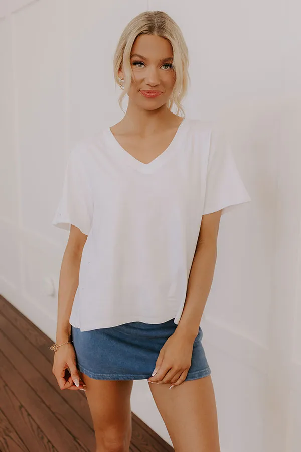 Casual Cues Tee in White sold by Impressions