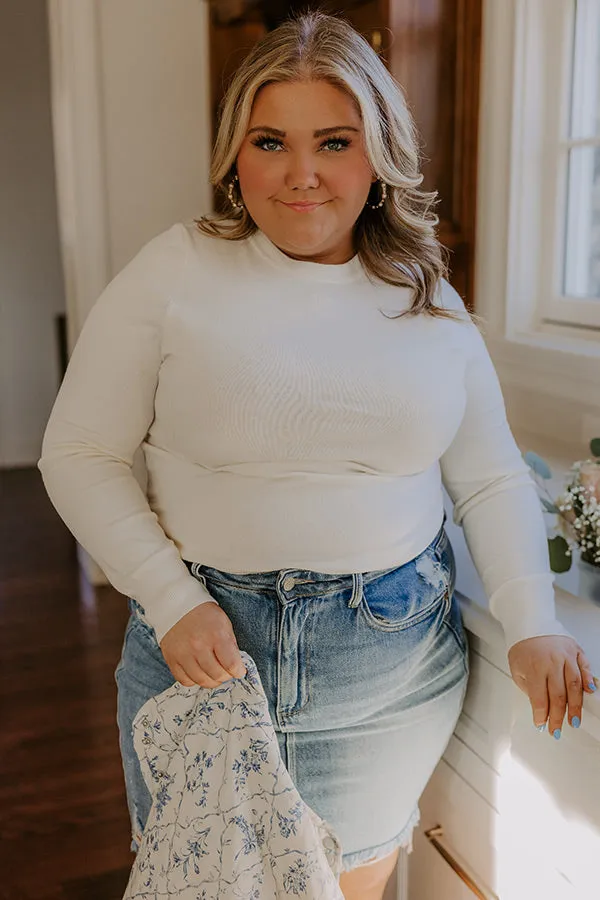 Breezy Chic Knit Sweater Top in Ivory Curves sold by Impressions product image thumbnail 2