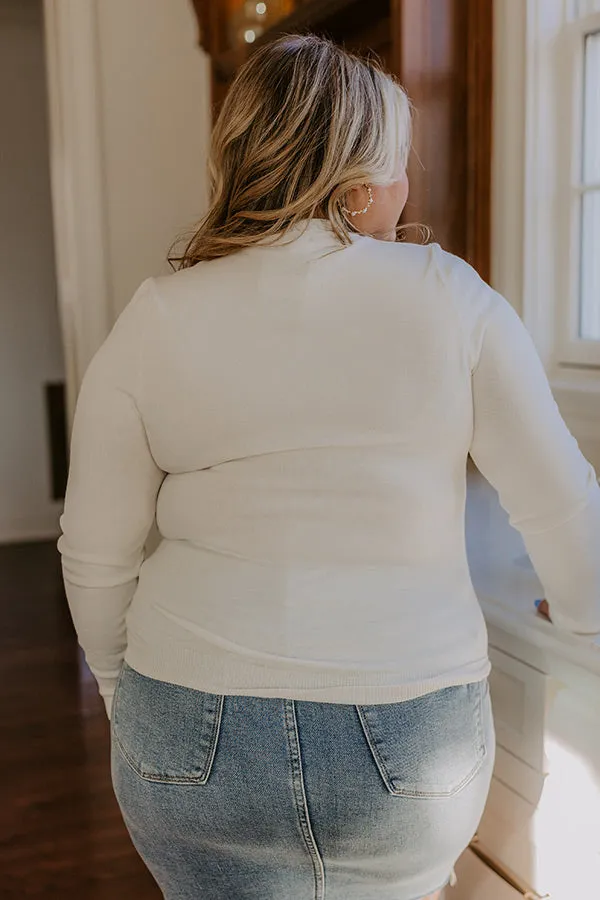 Breezy Chic Knit Sweater Top in Ivory Curves sold by Impressions product image thumbnail 3