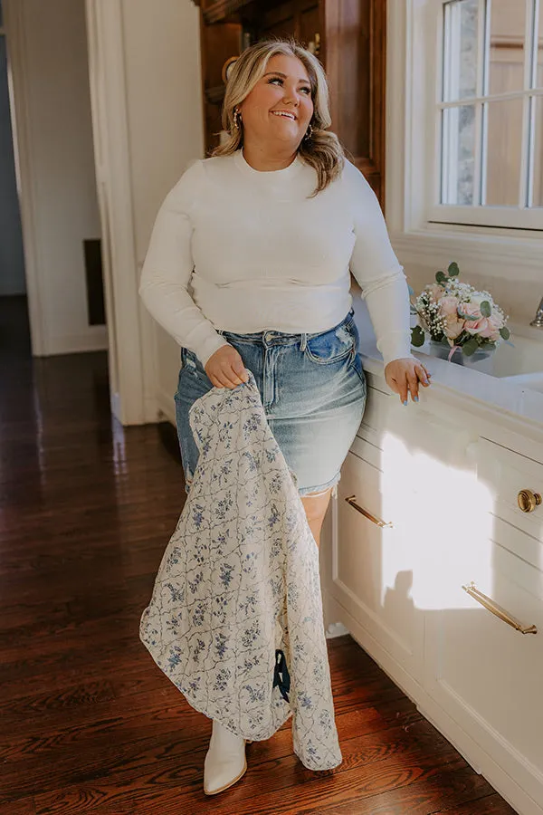 Breezy Chic Knit Sweater Top in Ivory Curves sold by Impressions