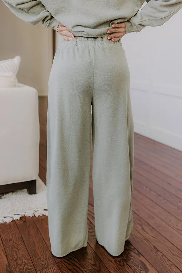 Cozy Lifestyle High Waist Vintage Wash Pants in Sage sold by Impressions product image thumbnail 5
