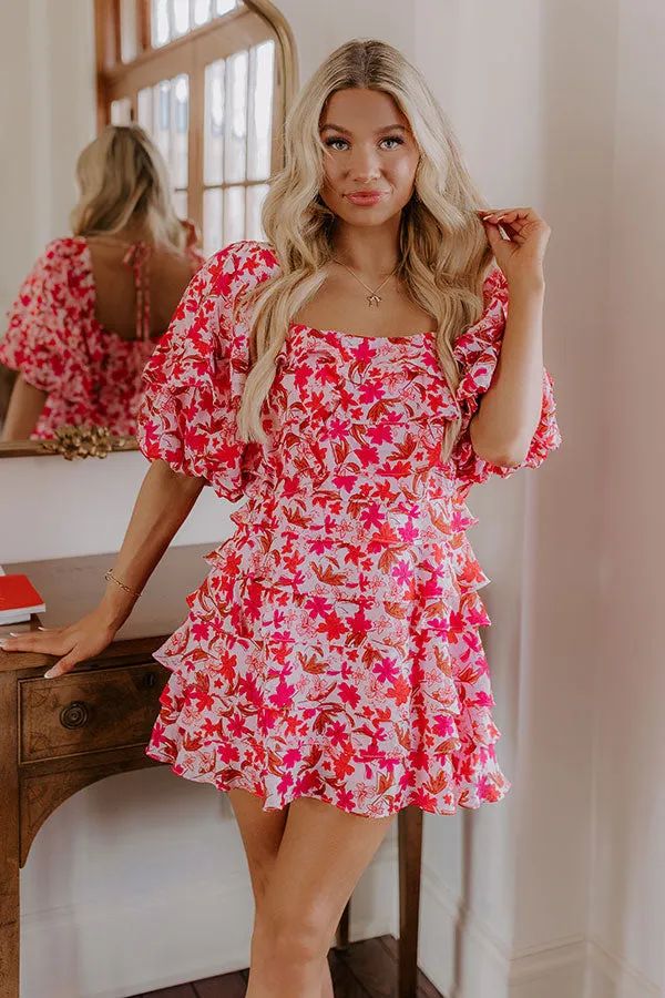 Exclusive Party Floral Tiered Mini Dress sold by Impressions product image thumbnail 2
