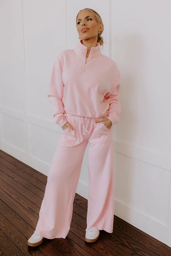 Cozy Lifestyle High Waist Vintage Wash Pants in Pink sold by Impressions