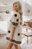 Brunch Babe Floral Embroidered Mini Dress in Oatmeal sold by Impressions