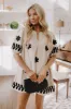 Brunch Babe Floral Embroidered Mini Dress in Oatmeal sold by Impressions