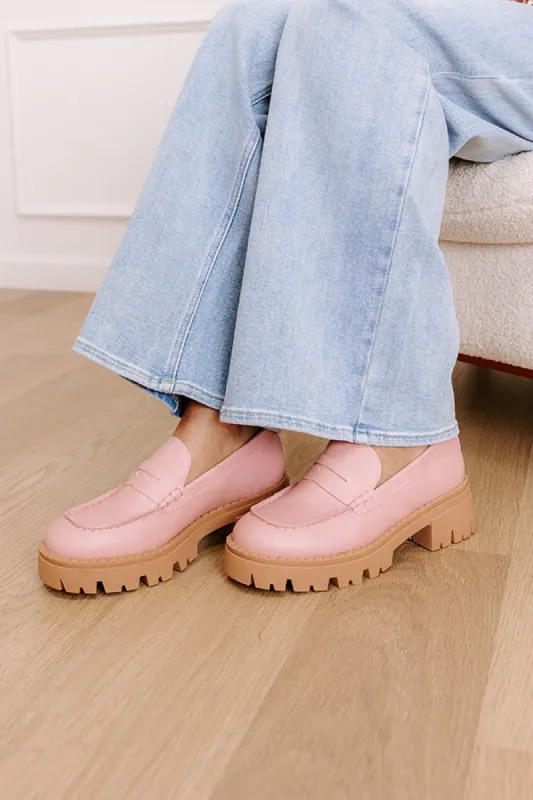 The Piper Faux Leather Loafer in Blush sold by Impressions