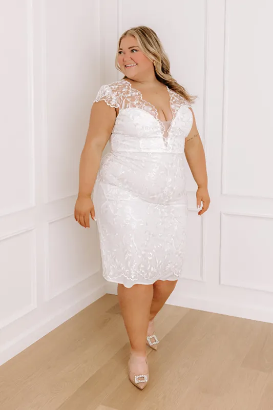 Feel The Spark Embroidered Mini Dress Curves sold by Impressions