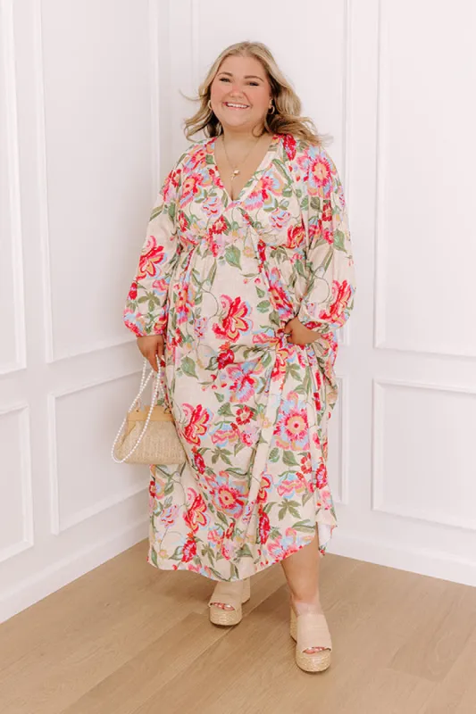 Hibiscus Daydream Maxi Dress Curves sold by Impressions