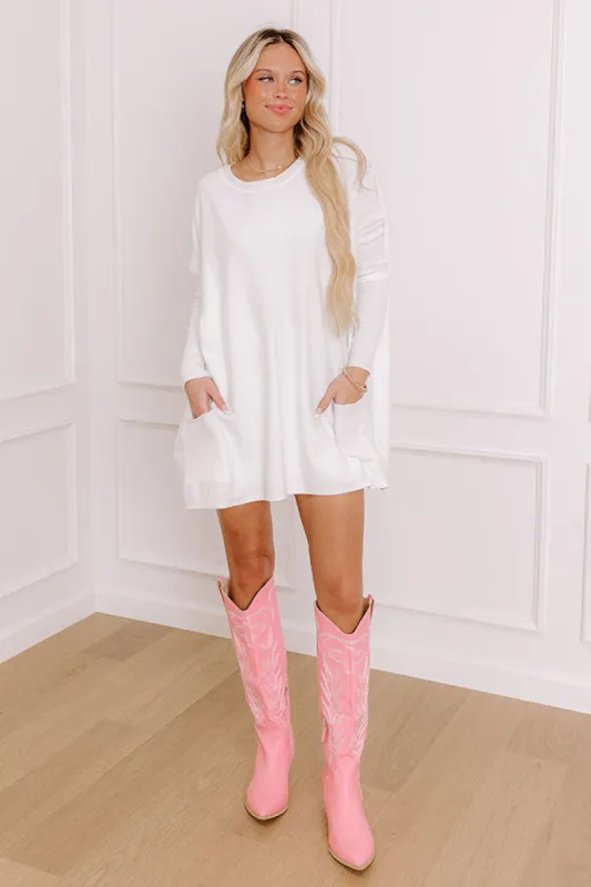 Always Cozy Sweater Top in White sold by Impressions