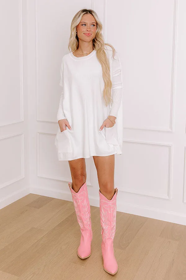 Always Cozy Sweater Top in White sold by Impressions