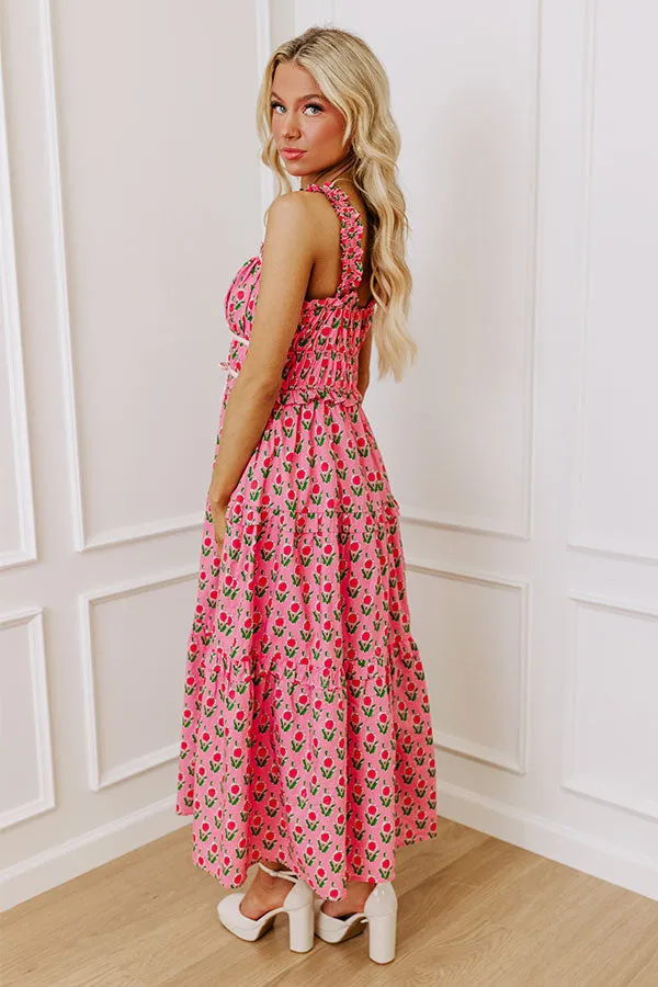 Southern Charm Floral Midi Dress in Pink sold by Impressions product image thumbnail 4