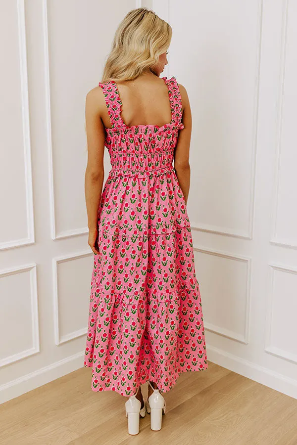 Southern Charm Floral Midi Dress in Pink sold by Impressions product image thumbnail 5