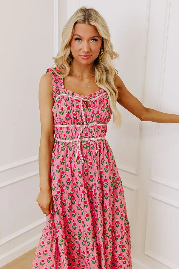 Southern Charm Floral Midi Dress in Pink sold by Impressions product image thumbnail 3