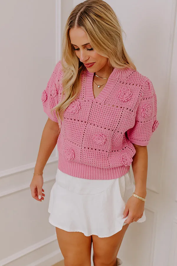 Smiles and Sunshine Knit Top in Pink sold by Impressions product image thumbnail 2