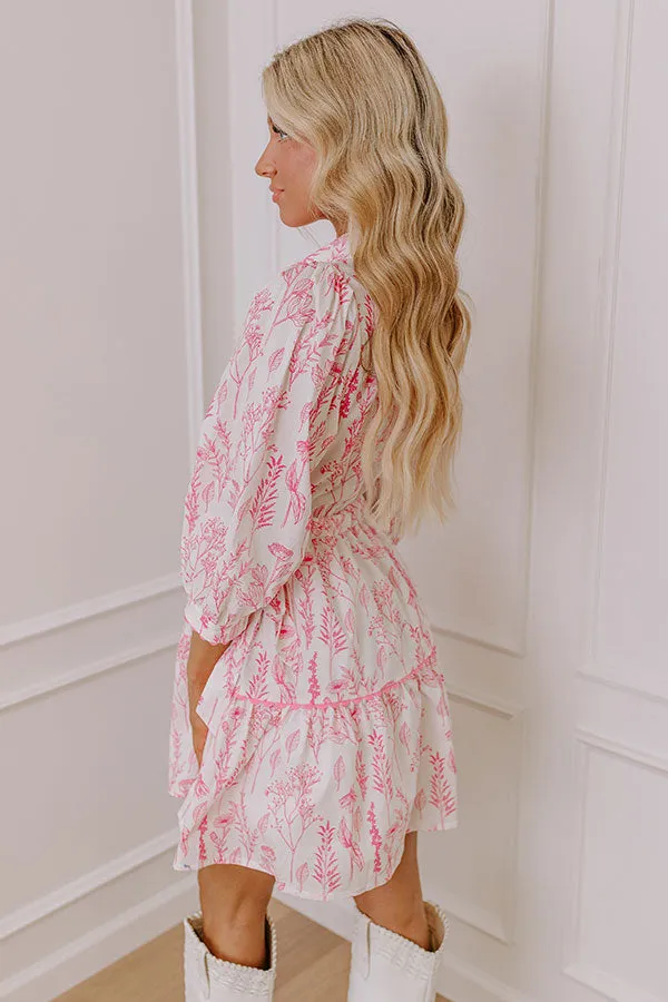 Memory Lane Floral Mini Dress in Pink sold by Impressions product image thumbnail 4