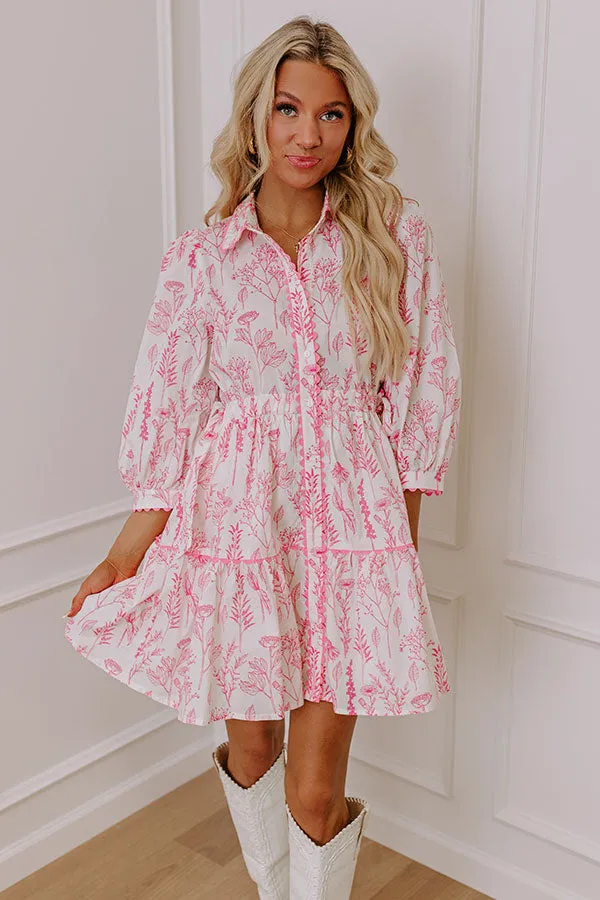 Memory Lane Floral Mini Dress in Pink sold by Impressions