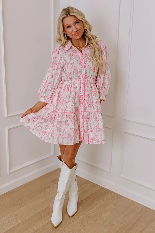 Memory Lane Floral Mini Dress in Pink sold by Impressions product image thumbnail 2
