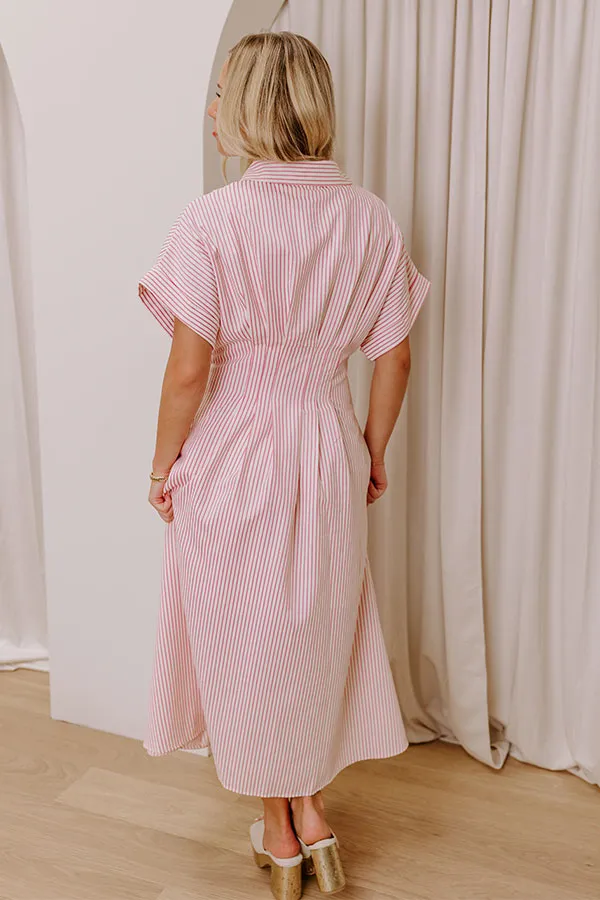 Sunlit Stroll Stripe Maxi Dress in Pink sold by Impressions product image thumbnail 5