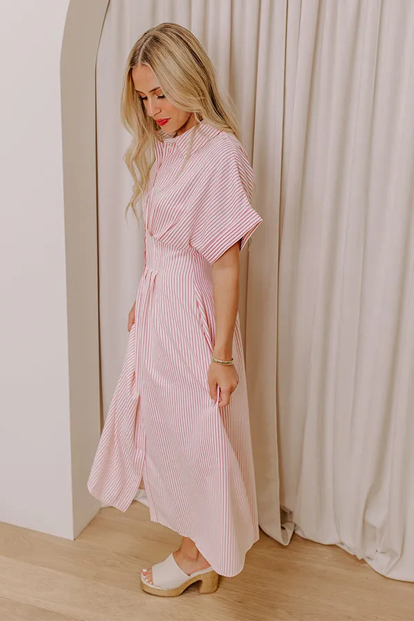 Sunlit Stroll Stripe Maxi Dress in Pink sold by Impressions product image thumbnail 4