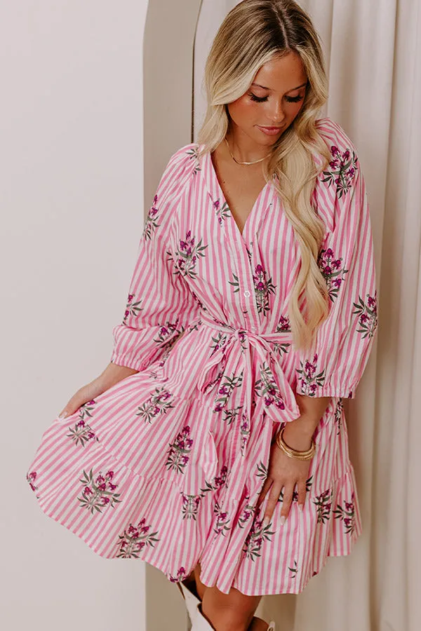 Kind Glance Stripe Mini Dress in Pink sold by Impressions product image thumbnail 3