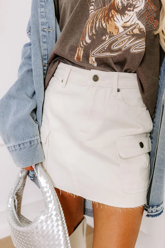 The Lizzy High Waist Cargo Mini Skirt sold by Impressions