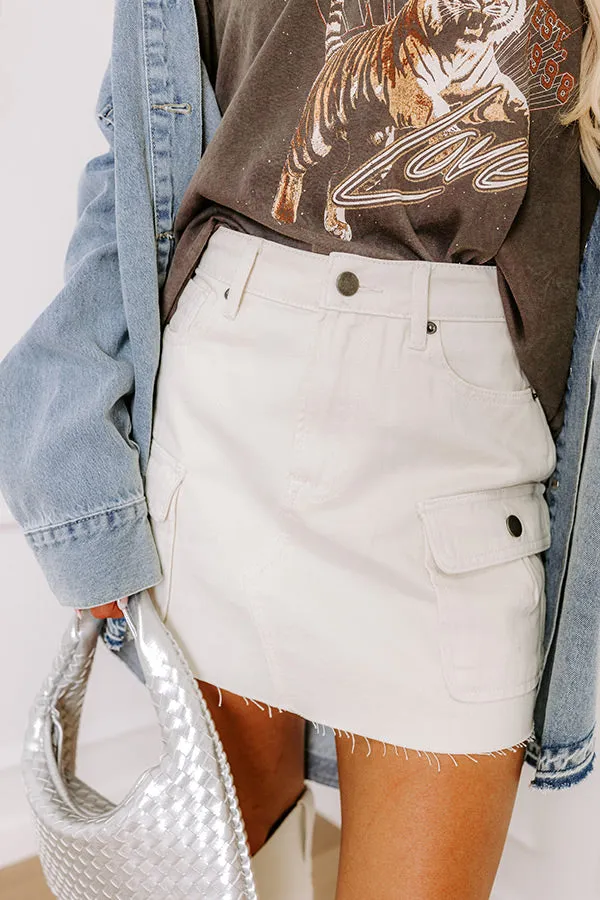 The Lizzy High Waist Cargo Mini Skirt sold by Impressions
