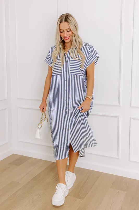 Coastal Charisma Stripe Midi Dress sold by Impressions