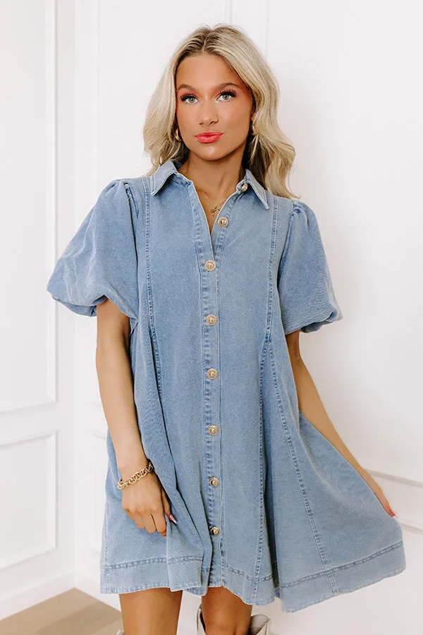 Dreamy Days Denim Mini Dress sold by Impressions