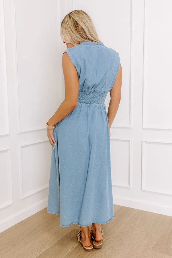 Downtown Daze Denim Midi Dress sold by Impressions product image thumbnail 4