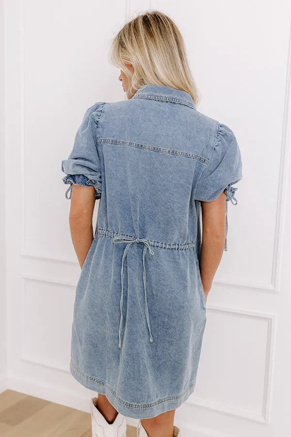 Bistro Hangout Denim Mini Dress sold by Impressions product image thumbnail 3