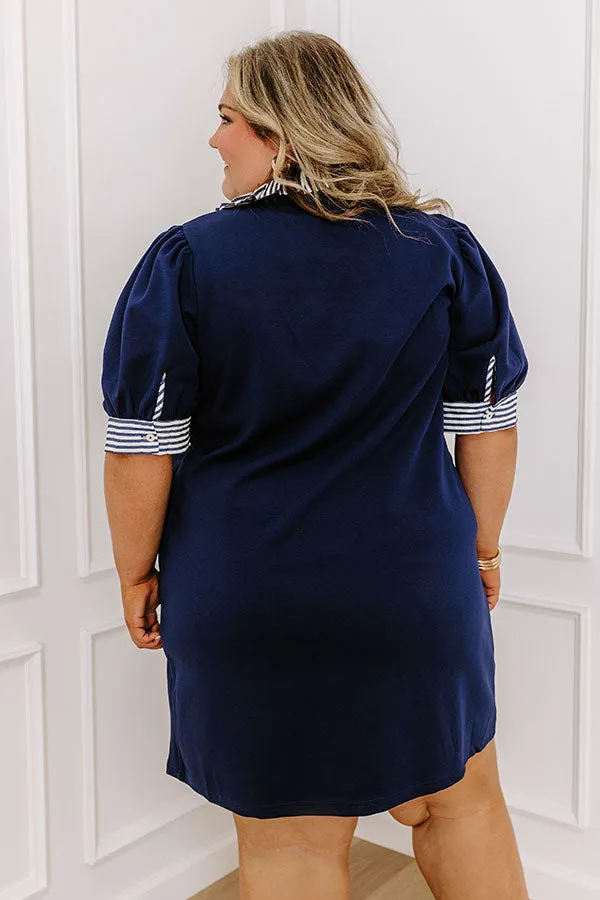 Yacht Club Livin' Mini Dress in Navy Curves sold by Impressions product image thumbnail 2