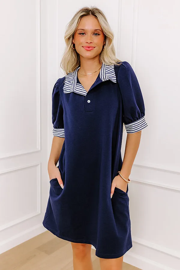 Yacht Club Livin' Mini Dress in Navy sold by Impressions